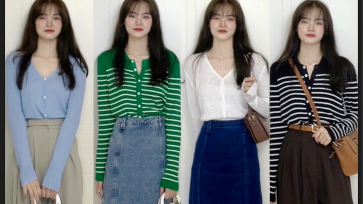 Early autumn outfits that don’t show your legs look great too—let’s fully embrace that chic Korean v