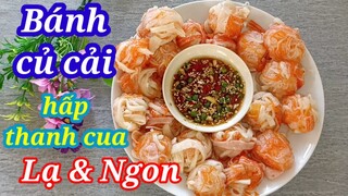 Cách làm món ăn vặt siêu ngon cho gia đình _Bánh củ cải hấp thanh cua mềm dẻo dai dai thơm ngon