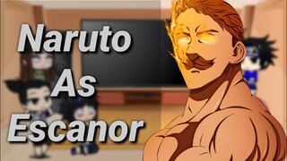 Amigos do naruto reagindo a Naruto as Escanor