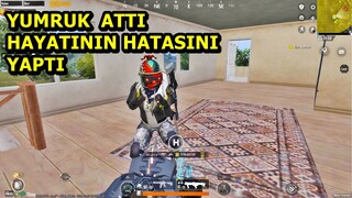 YUMRUK ATTI HAYATININ HATASINI YAPTI :) BATUR GAME SOLO VS SQUAD PUBG MOBİLE