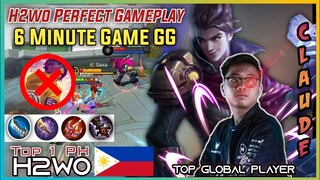 H2wo Claude 6 Minutes GAME!!! | Top Global Player H2wo