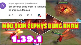 MOD SKIN ZEPHYS DUNG NHAM - FULL HIỆU - FULL ÂM THANH - ICON KHÔNG ĐỘNG