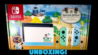 UNBOXING! Nintendo Switch Animal Crossing: New Horizons Edition