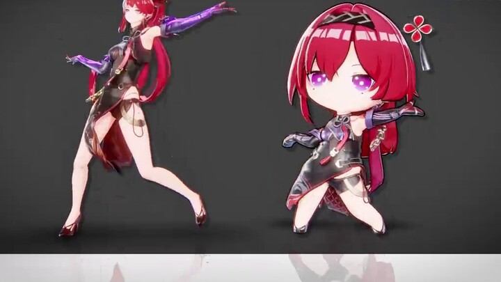 Yin is big and has a small head, Yin is small and has a big head [Mingchao MMD]