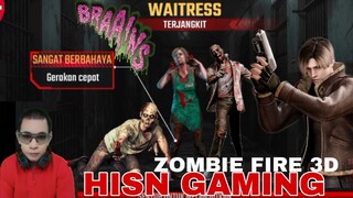 game zombie fire 3D,  waitress terjangkit virus,  Berlari lebih cepat