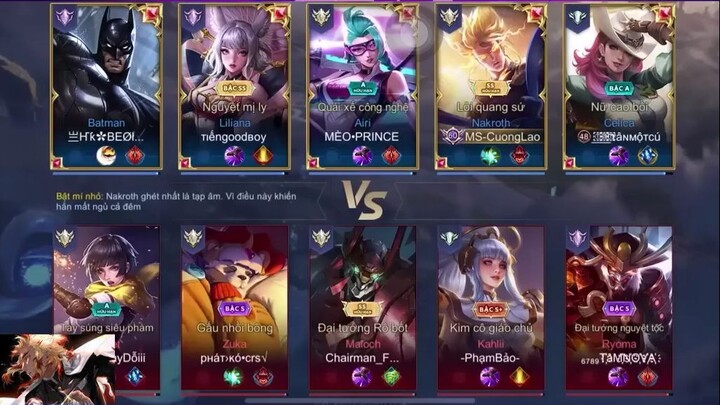 Tái Hiện Nakroth Mùa 2 Cướp Bóc Gánh Nguyên 1 Team Rank Chiến Tướng p1