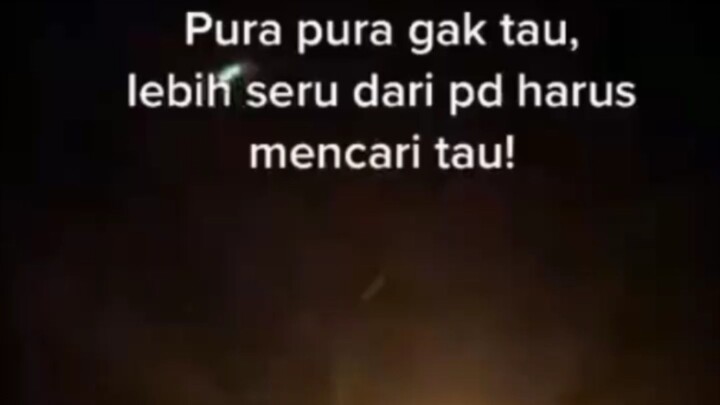 Pura pura gak tau lebih seru dari pd mencari tau