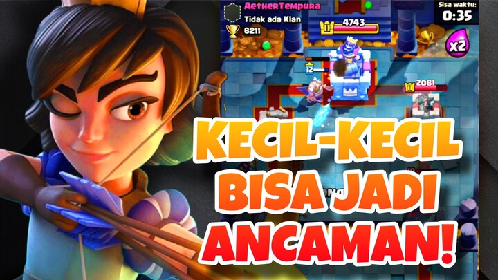 HERO INI KECIL- KECIL MALAH KAYAK JADI ANCAMAN NEGARA! - Clash Royale