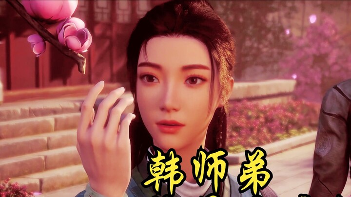 4K "Forget Dust" "Falling Flowers" Forget Worry Fairy Chen Qiaoqian, Han Li in a green robe has beco