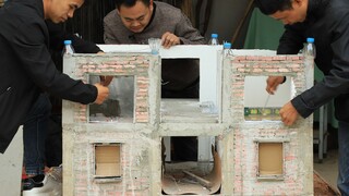 Mẫu biệt thự (29): Lớp trát thứ hai, thay đổi hệ thống ống nước và điện, và sàn gỗ