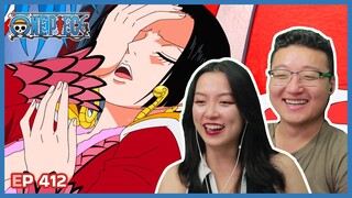 BOA HANCOCK TRIES TO EXECUTE LUFFY?! | One Piece Episode 412 Couples Reaction & Discussion