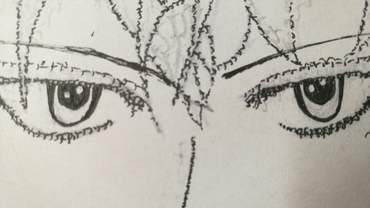 [必火!]我竟然是全站第一个用"5"画出五条悟的UP！