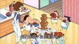[Crayon Shin-chan] Di pesta ulang tahun, minum banyak jus jeruk, minum air mancur coklat, dan makan 
