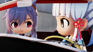 Keqing teaches driving in the gods