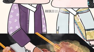 - Ruyi's Royal Love in the Palace animation food show | Daru's immersive spicy grilled squid~