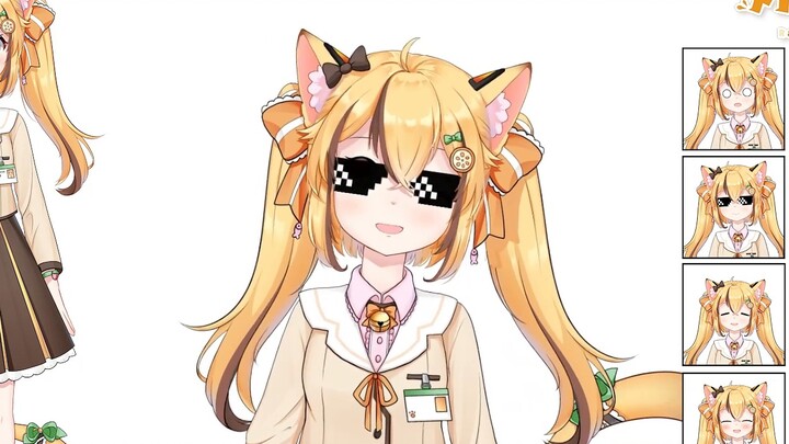 [Free live2D model] Cute little orange cat Ju Zitang take home 0w0