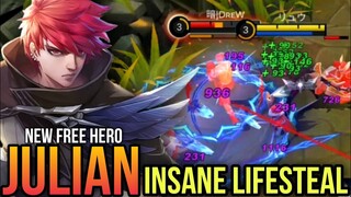 New Free Hero Julian | Available Tomorrow!! Julian Gameplay and Best Build - MLBB