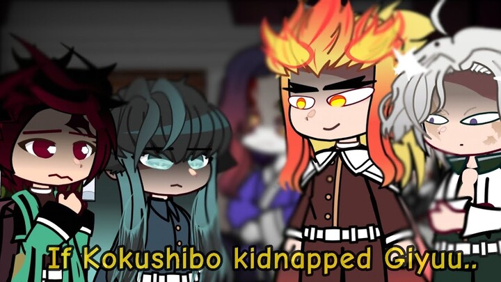 Uppermoons Trio+Muzan reacts to If Kokushibo kidnapped Giyuu || GCRV || Demon Slayer ||