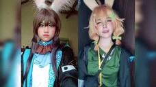 Arknights Amiya & friends cosplay fun! dance collab with Ch'en, Kaltsit, etc 🐇