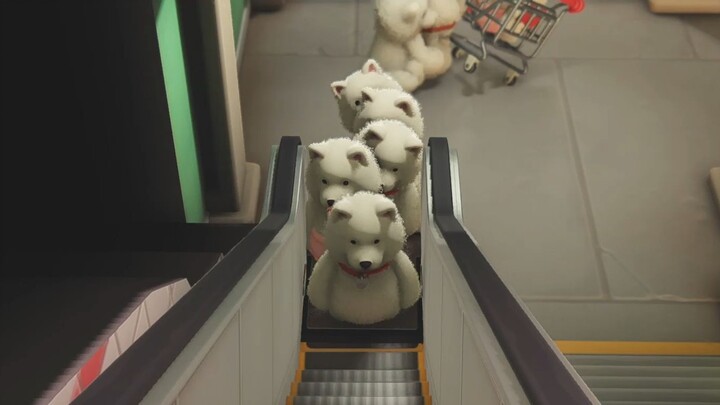 Yeye xếp hàng chờ thang máy