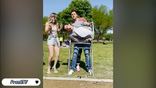 Prank Magic. Bị cắt nửa người vẫn đạp xe bình thường