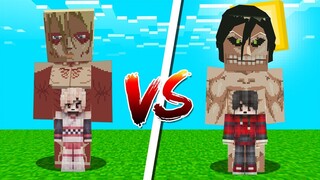 ถ้าเกิด!? ไททันเอเรน VS ไททันแอนนี่ ใครจะชนะ!?? (Minecraft Attack on titan)