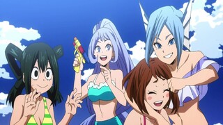Tsu, Uraraka and Nejire plays in the beach  - My Hero Academia Season 5 Episode 16