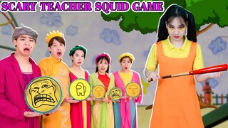 Squid Game Trò Chơi Con Mực Trốn Tìm Đèn Đỏ | Scary Teacher 4D Squid Game 2021 | MIU MIU TV