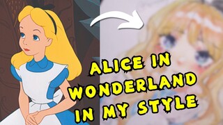 [DRAW WITH ME] Draw Alice in Wonderland in my style