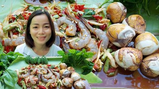 ตำกุ้งสด ไข่ลูก เผ็ดๆ นัวๆยามแลง19/10/64