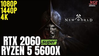 New World | Ryzen 5 5600x + RTX 2060 Super | 1080p, 1440p, 4K benchmarks!