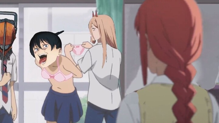 [The Daily Life of a Chainsaw High School Student] Hayakawa Aki was caught wearing Miss Makima's und