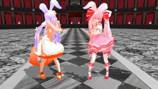 【mmd di gi charat】ラ・ビ・アン・ローズ＆うさだあかりでトゥインクル×トゥインクル