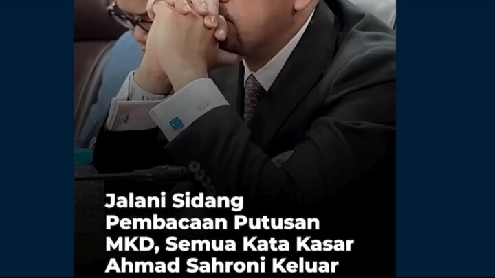 Jalani Sidang Pembacaan Putusan MKD, Semua Kata Kasar Ahmad Sahroni Keluar