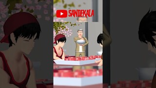 DIJEBAK MUKBANG DAGING...🤢🤮😱 #sakuraschoolsimulator #sakurahantu #shorts #mukbang