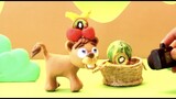 Happy lion cartoons for kids - BabyClay animals