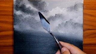 KING ART   DO NOT GIVE UP    HOW TO PAINT A TREE WITH A PIECE OF POLYSTEROL   N  342