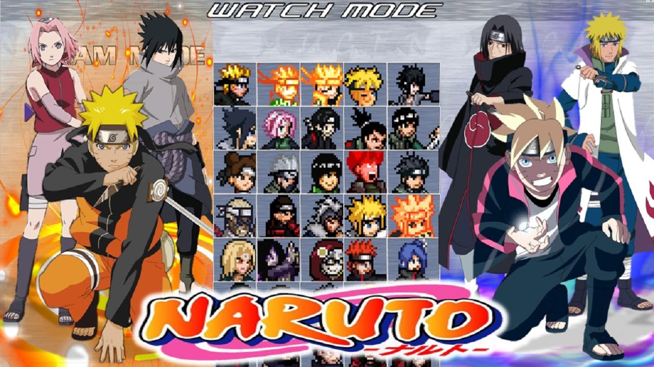 New !! Naruto Mugen APK Game (168 Characters) Offline Android 