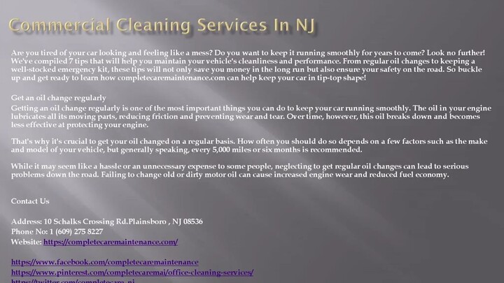 Commercial Cleaning Services In NJ