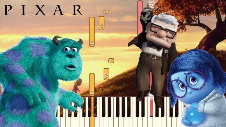 6 Sad Pixar Themes (That Will Make You Cry) | Piano Tutorial (Synthesia)