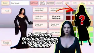 How To Make MORTICIA ADDAMS [ Sakura School Simulator ]