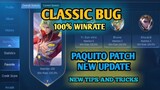 Classic Bug AFK 100% Winrate | new Update 2021 Paquito Patch