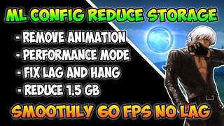 Latest! 🛠️ ML Config Reduce Storage (upto 1.5 GB!) - Smooth 60 FPS - Valentina Patch - MLBB