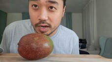 ASMR Mango 🥭 - Sensitive Sounds Of Eating, Peeling & Cutting (FIRST ATTEMPT BLINDFOLDED)