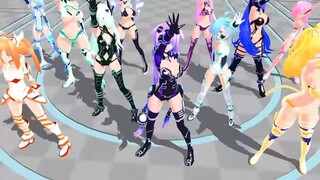 【mmd ネプテューヌ】守護女神＆女神候補で月見夜ラビット