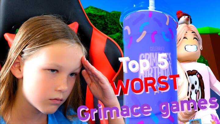 Top 5 WORST Grimace Shake Games on Roblox!!
