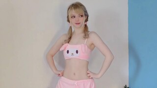 Open your eyes and see the world. British kawaii cute girl wears suspenders