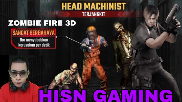 game zombie fire 3D , head machinist terjangkit