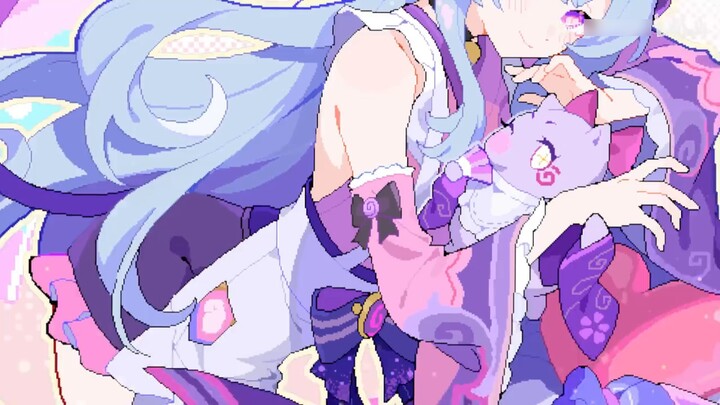 Jika Aku Memimpikan Tsuki Ruixi adalah game piksel♥【Tulisan Tangan/Wallpaper】