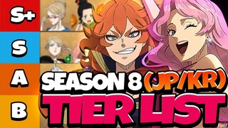 SEASON 8 JP TIER LIST! HAS SEASON 8 CHANGED THE META OR IS IT STILL THE SAME? - Black Clover Mobile